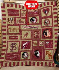 Personalized Florida State Seminoles Ncaa Quilt Blanket Personalized Florida State Seminoles Ncaa Quilt Blanket