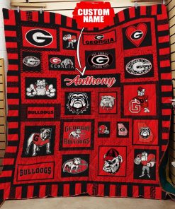 Personalized Georgia Bulldogs Ncaa Quilt Blanket