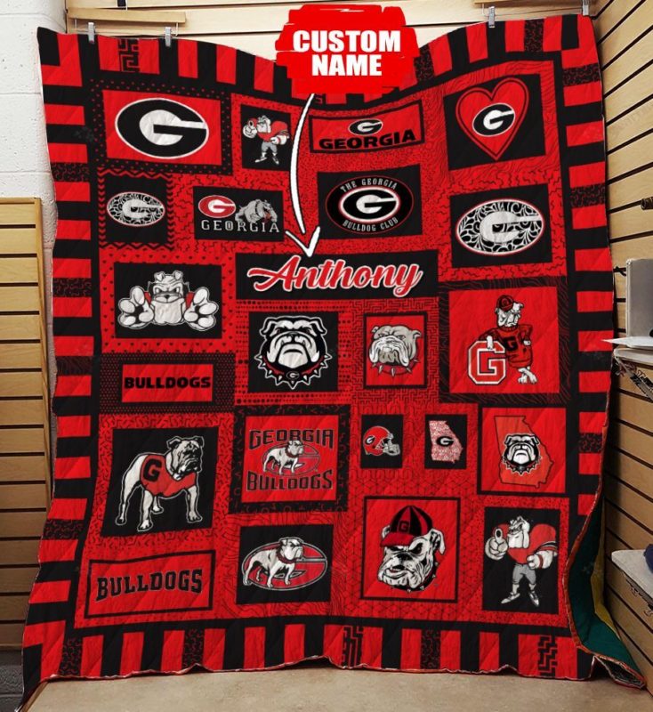 Personalized Georgia Bulldogs Ncaa Quilt Blanket