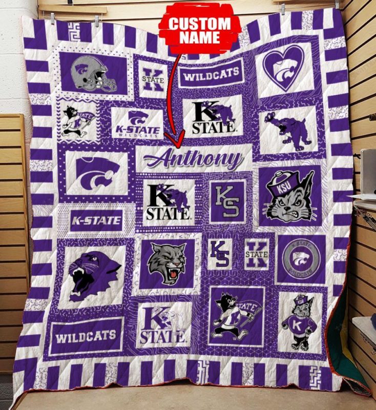 Personalized Kansas State Wildcats Ncaa Quilt Blanket