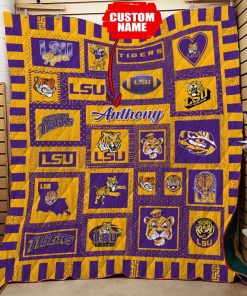 Personalized Lsu Tigers Ncaa Quilt Blanket