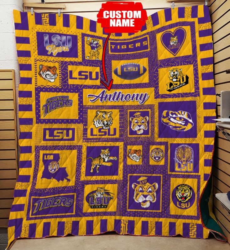 Personalized Lsu Tigers Ncaa Quilt Blanket