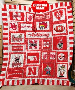 Personalized Nebraska Cornhuskers Ncaa Quilt Blanket