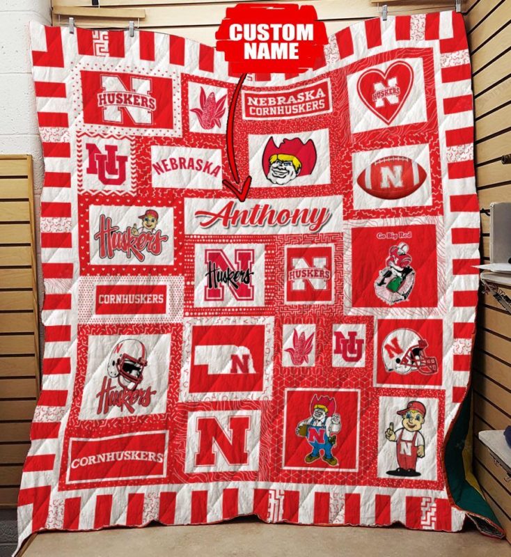 Personalized Nebraska Cornhuskers Ncaa Quilt Blanket