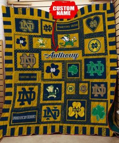 Personalized Notre Dame Fighting Irish Ncaa Quilt Blanket Personalized Notre Dame Fighting Irish Ncaa Quilt Blanket