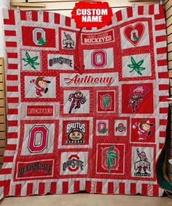 Personalized Ohio State Buckeyes Ncaa Quilt Blanket Personalized Ohio State Buckeyes Ncaa Quilt Blanket