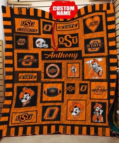 Personalized Oklahoma State Cowboys Ncaa Quilt Blanket