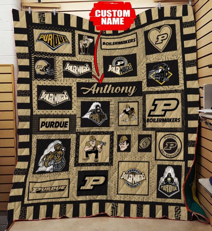 Personalized Purdue Boilermakers Ncaa Quilt Blanket - RobinPlaceFabrics