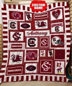 Personalized South Carolina Gamecocks Ncaa Quilt Blanket
