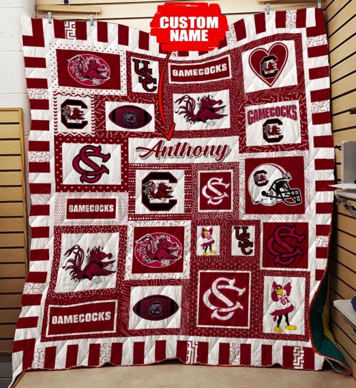 Personalized South Carolina Gamecocks Ncaa Quilt Blanket