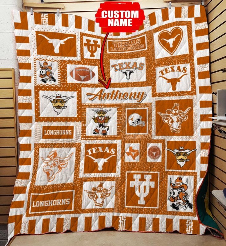 Personalized Texas Longhorns Ncaa Quilt Blanket
