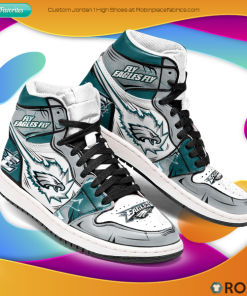 Philadelphia Eagles Football Fly Eagles Fly Jordan 1 High Sneaker Philadelphia Eagles Football Fly Eagles Fly Jordan 1 High Sneaker