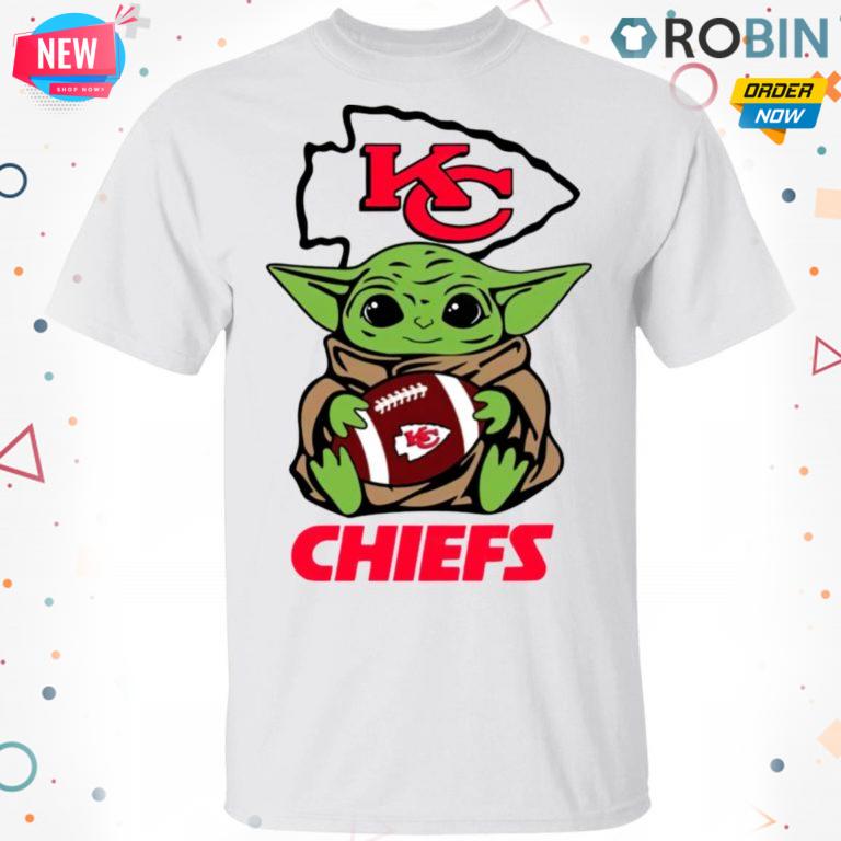 Baby Yoda Hug Kansas City Chiefs T Shirt – Hoodie – LS