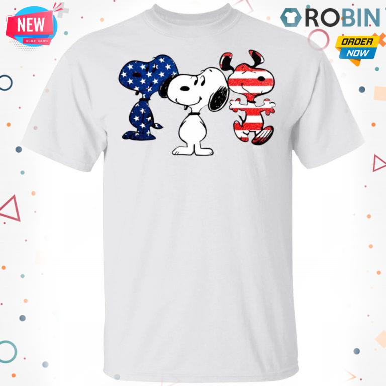 Snoopy American Flag Version T-shirt – Hoodie – Ls