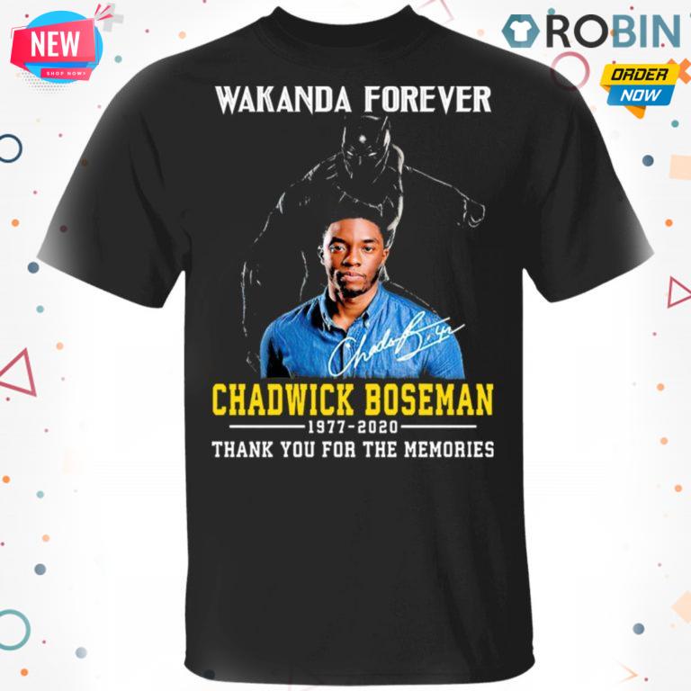 Wakanda Forever Chadwick Boseman 1977 2020 Thank You For The Memories T-shirt – Hoodie – Ls