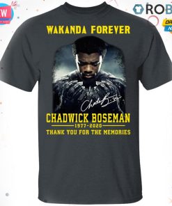 Wakanda Forever Chadwick Boseman 1977 2020 Thank You For The Memories Signature T-shirt – Hoodie – Ls