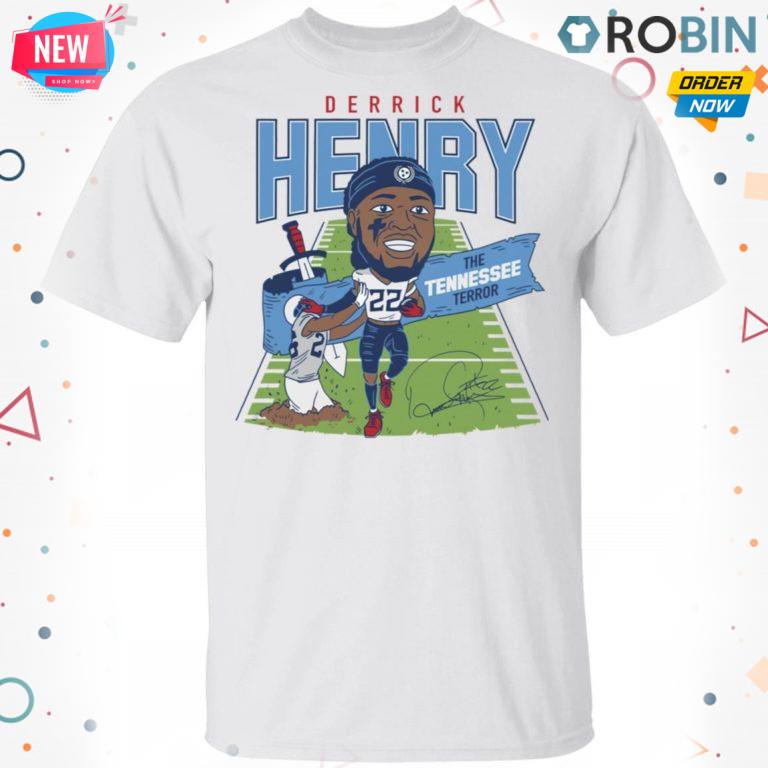 Derrick Henry Caricature Throwback T-shirt – Hoodie – Ls
