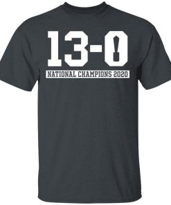 13-0 Alabama National Champions 2020 shirt