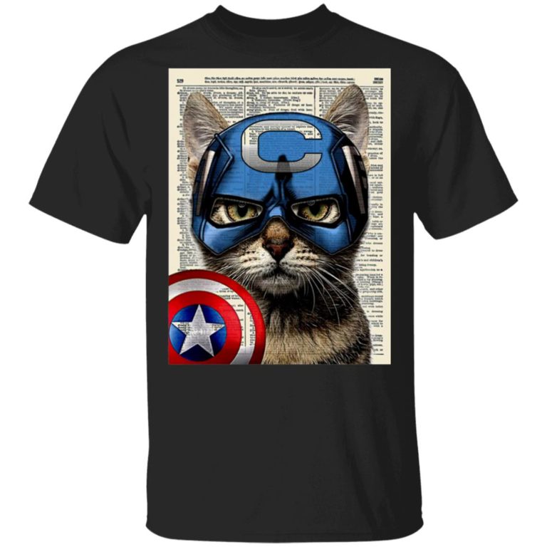 Cat Captain America Shirt