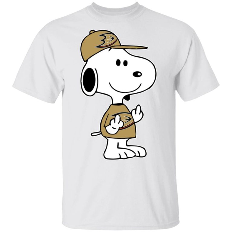 Snoopy Anaheim Ducks NHL Double Middle Fingers Fck You T Shirt, Sweatshirt, Hoodie