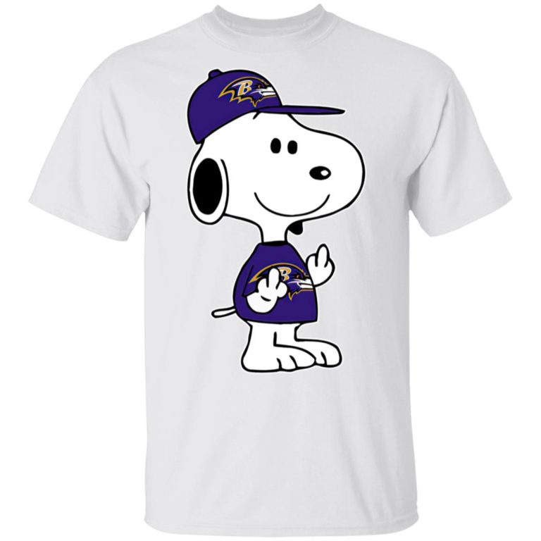 Snoopy Baltimore Ravens NFL Double Middle Fingers Fck You T Shirt, Sweatshirt, Hoodie