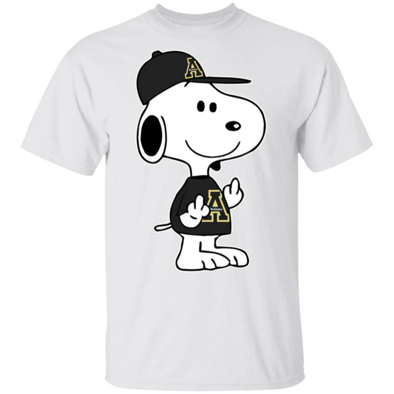 Snoopy Appalachian State Mountaineers NCAA Double Middle Fingers Fck You T Shirt, Sweatshirt, Hoodie