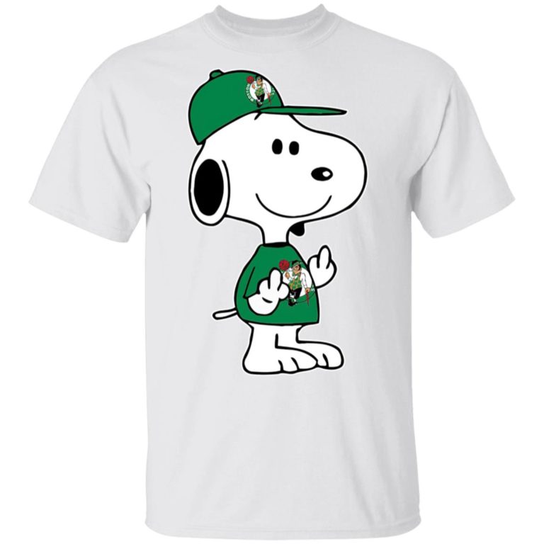 Snoopy Boston Celtics NBA Double Middle Fingers Fck You T Shirt, Sweatshirt, Hoodie