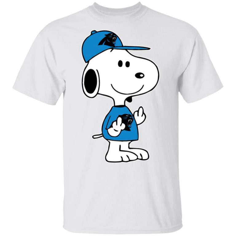 Snoopy Carolina Panthers NFL Double Middle Fingers Fck You T Shirt, Sweatshirt, Hoodie