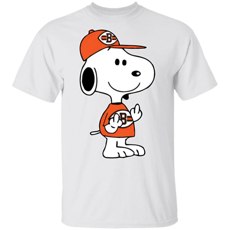 Snoopy Cleveland Browns NFL Double Middle Fingers Fck You T Shirt, Sweatshirt, Hoodie