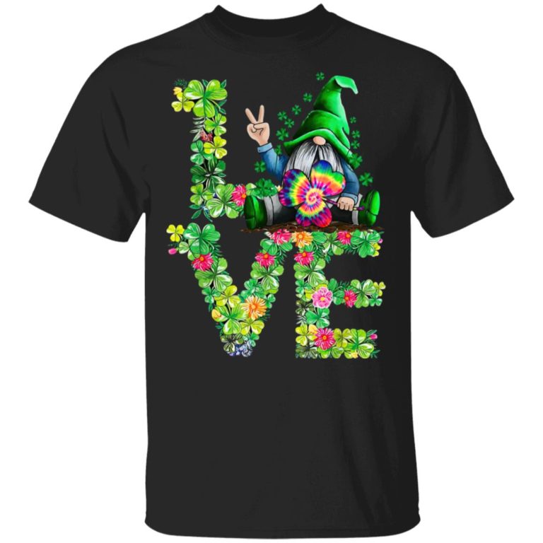 Funny LOVE Gnomes Irish Shamrock St Patrick's Day T-Shirt, Hoodie