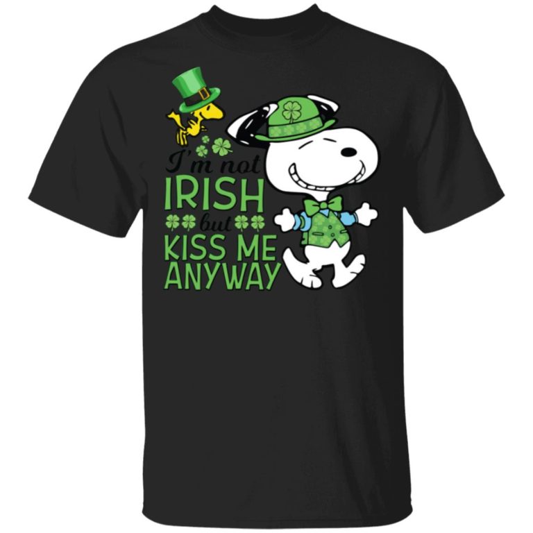 St Patricks Day Snoopy I'm Not Irish But Kiss Me Anyway T-Shirt, Hoodie