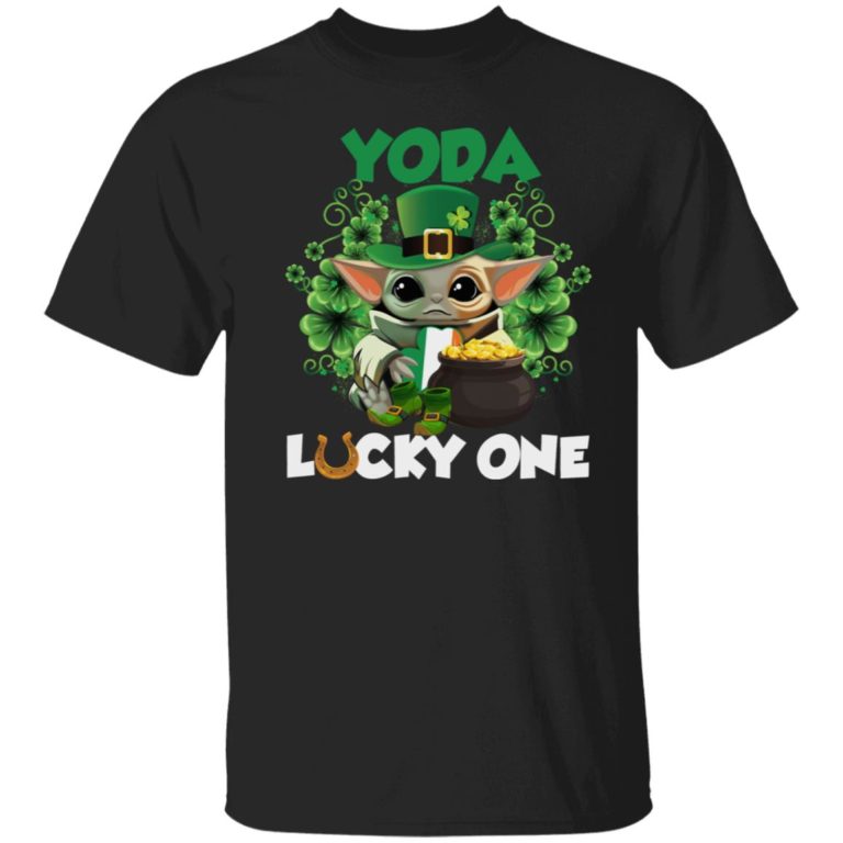 Leprechaun Yoda Lucky One Golden Horseshoe St Patrick's Day T-Shirt, Hoodie