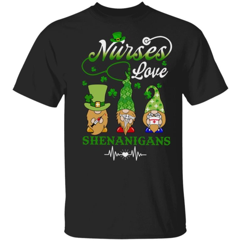 Nurse Gnome Crew Love Shenanigans St Patrick's Day T-Shirt, Hoodie