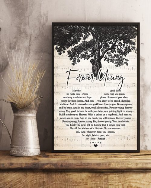 Rod Stewart - Forever Young Lyrics Wall Art 