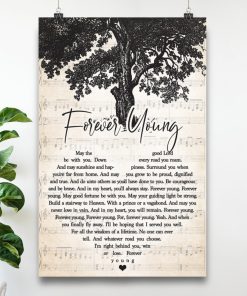 rod stewart - forever young lyrics wall art