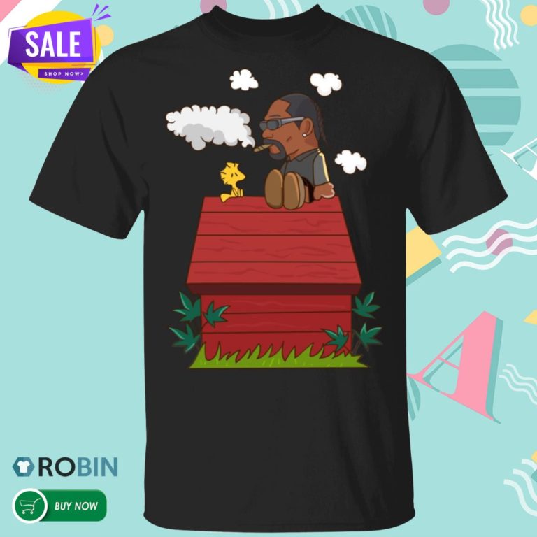 Snoop Dogg Smoking On Snoopy House T Shirt