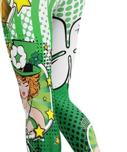 St Patrick's Day Pop Art Leggings