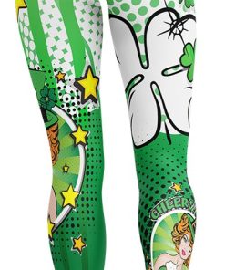 St Patrick's Day Pop Art Leggings