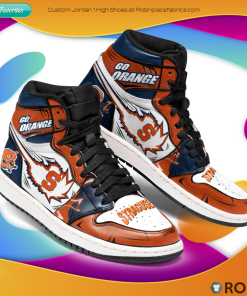 Syracuse Orange Go Orange Shoes - Jordan 1 High Sneaker
