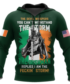 Templar Knight The Irish Man 3D Hoodie