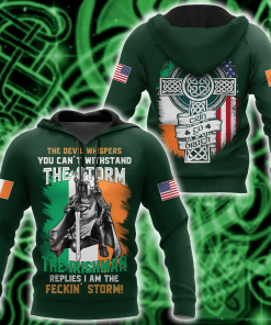 Templar Knight The Irish Man 3D Hoodie