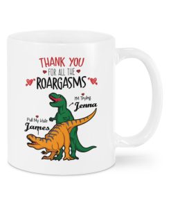 Personalized Thank You For All The Roargasms Mugs, Gift for This Valentine’s Day