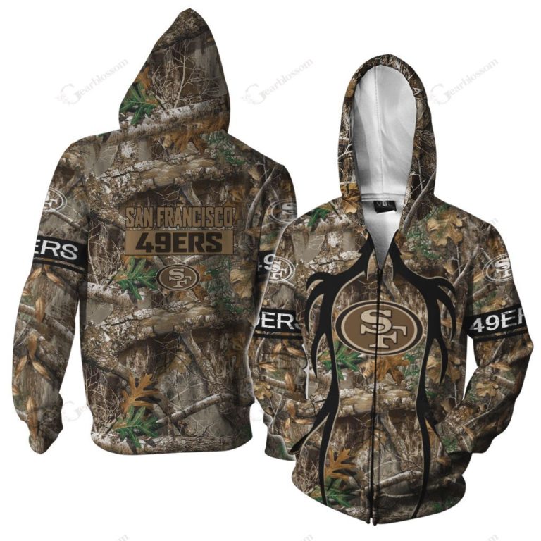 San Francisco 49ers Hunting Pattern All Over Print Hoodie, T Shirt
