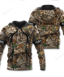 Baltimore Ravens Hunting Pattern All Over Print Hoodie, T Shirt