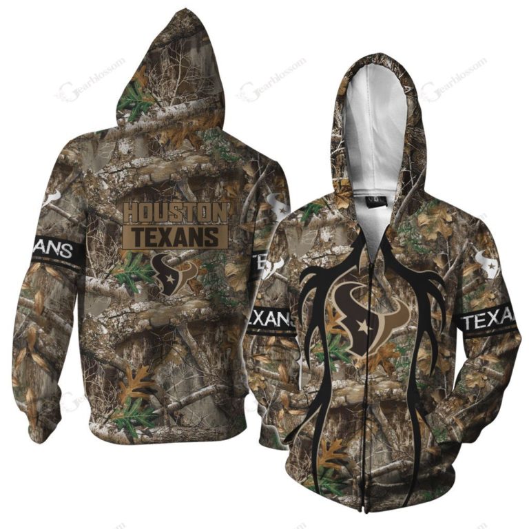 Houston Texans Hunting Pattern All Over Print Hoodie, T Shirt