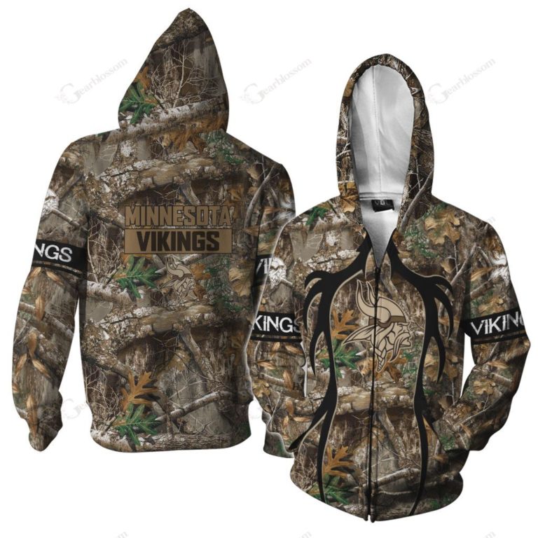 Minnesota Vikings Hunting Pattern All Over Print Hoodie, T Shirt