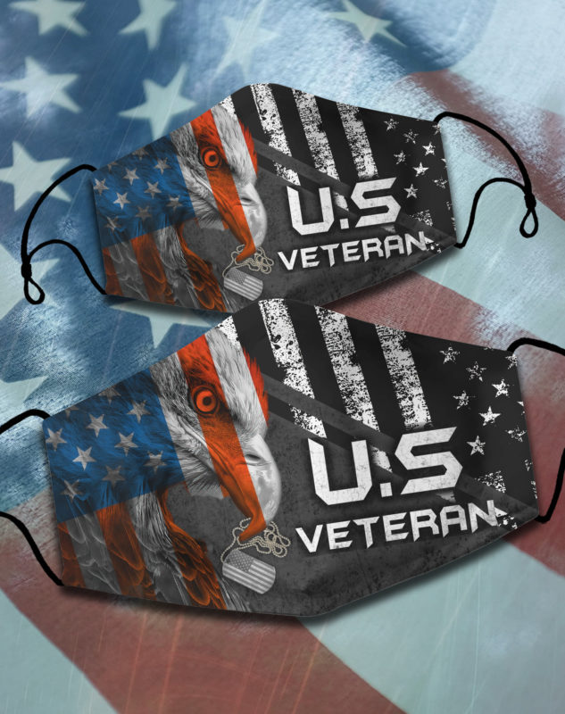 Bald Eagle US Veteran Full printed Face Mask