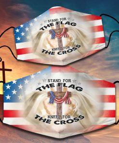 Stand For The Flag Kneel For The Cross Face Mask with PM2.5 Filter