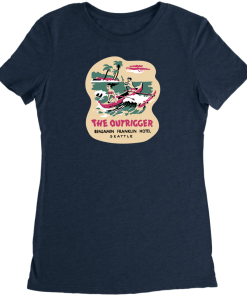 The Outrigger v2 – Seattle, WA – Vintage Tiki Bar T-Shirt The Outrigger v2 – Seattle, WA – Vintage Tiki Bar T-Shirt
