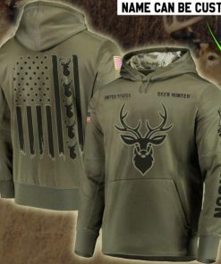 United States Deer Hunter US Flag All Over Print Hoodie United States Deer Hunter US Flag All Over Print Hoodie